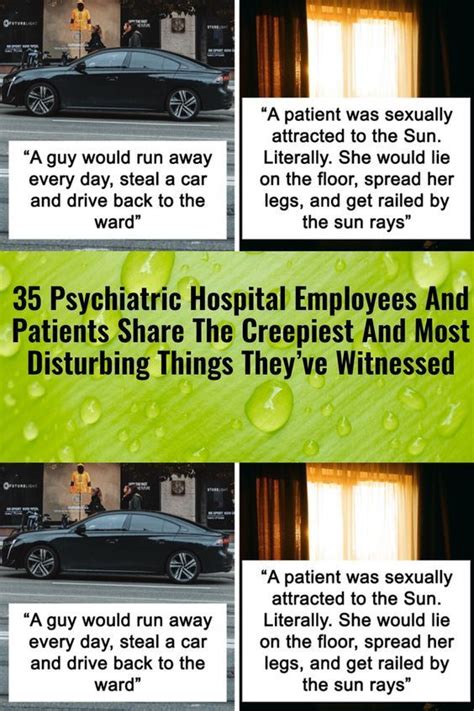 Three Different Pictures With The Words Psychic Hospital Employees And