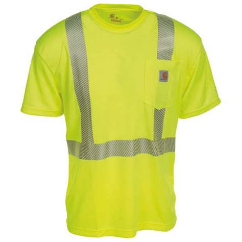 Carhartt Mens Force High Visibility Class 2 T Shirt Bright Lime M