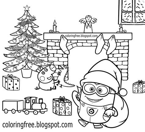 Coloring page of a peppa pig celebrating christmas, from our coloring. Peppa Pig Christmas Coloring Pages at GetDrawings | Free ...