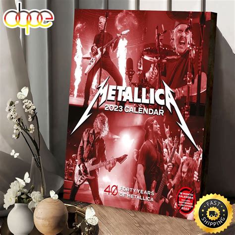 Metallica Calendar 2023 Merch Metallica Download Festival 2023 World