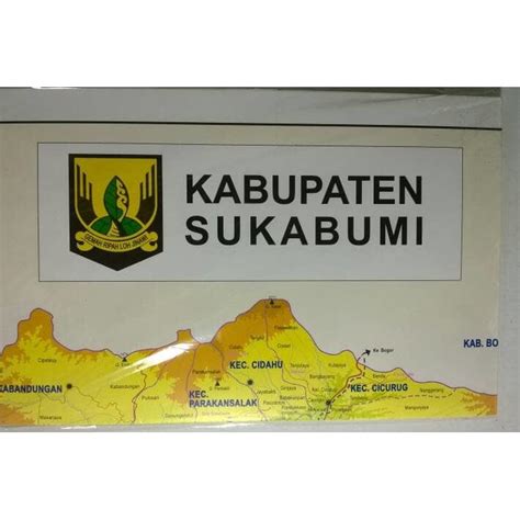 Jual Peta Kabupaten Sukabumi Jawa Barat Shopee Indonesia