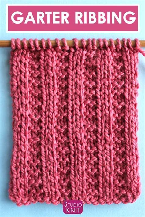 Garter Ribbing Stitch Knitting Pattern Creates Columns Of Smooth