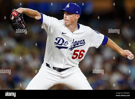 Los Angeles Dodgers Relief Pitcher Ryan Yarbrough 56 Throws To The