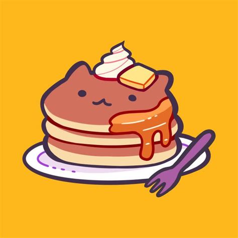 Cat Pancakes By Windurr Cute Food Drawings Cute Animal Drawings