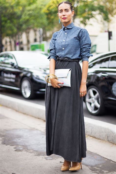 how to wear black maxi skirts
