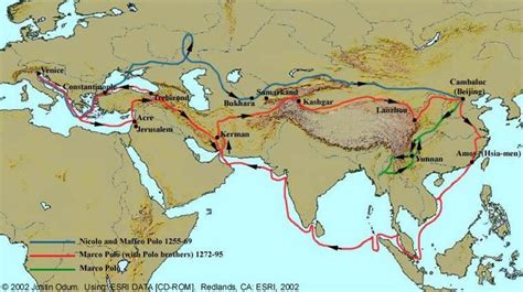 Journeys Of Marco Polo 1255 1295 Mapas Historicos Pinterest