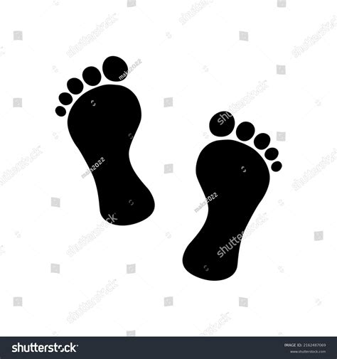 Human Footprints On White Background Vector Stock Vector Royalty Free Shutterstock