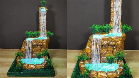 How To Make Beautiful Waterfall Fountain Show Piece Youtube