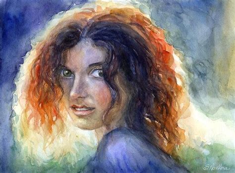 Svetlana Novikova Watercolor Watercolor Portrait Painting Portrait