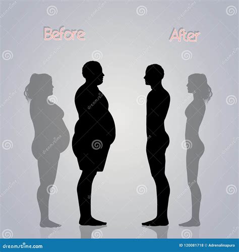 Fat Obese Couple Standing Together Smiling Overweight Casual Man Woman Obesity Concept Male