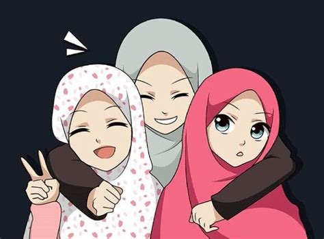 60 Gambar Kartun Muslimah Berhijab Lucu Terbaru Server Gambar