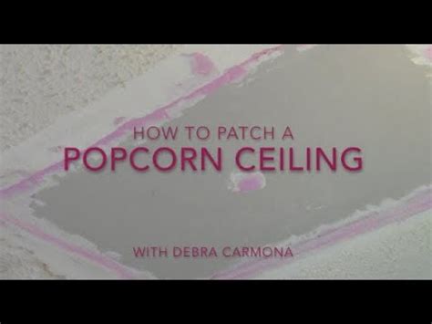 It's a simple diy project. How to Patch a Popcorn Ceiling - YouTube