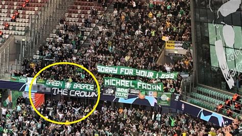 Champions League 2022 Celtic Fans Queen Banner Reaction Video