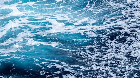 Download Wallpaper 2560x1440 Ocean Water Foam Waves