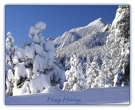Happy Holidays From Boulder Colorado And Bear Peak Colorado Winter