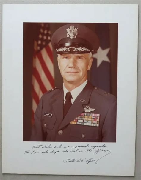 Vintage Autographed Brigadier General Tedd Bishop Us Air Force