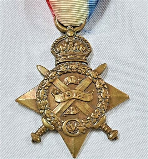 Ww1 1914 Star Medal 7059 Pte Gillespie 5th Battalion Cameronians