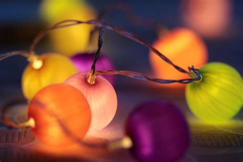 Selective Focus Photography Of String Lights Hd Wallpaper Wallpaper Flare