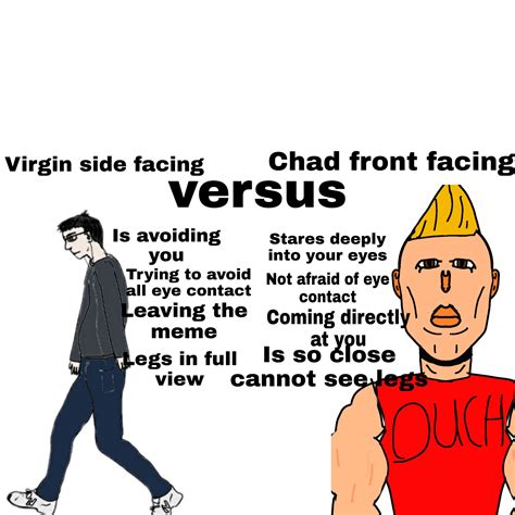 Virgin side facing vs chad front facing : virginvschad