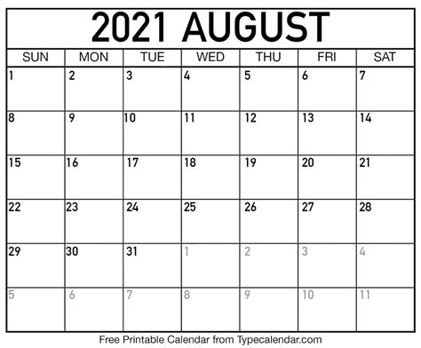 August 2021 Calendar With Holidays Printable How To Use A Free