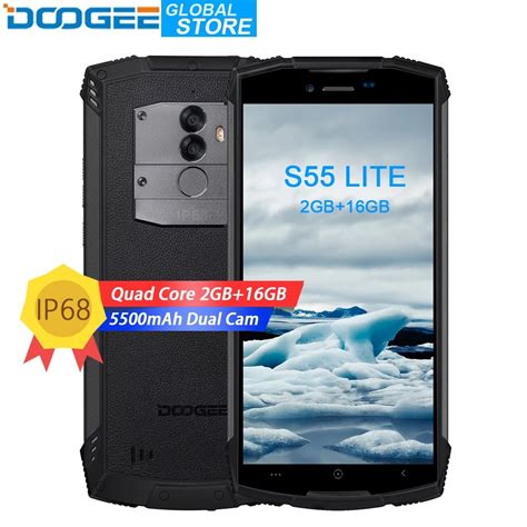 Doogee S55 Lite Ip68 Waterproof Smartphone 2gb Ram 16gb Rom 5500mah 13
