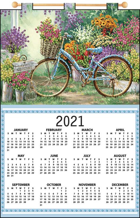 Download and print pdfs to place on walls and office tables. Mary Maxim Bicycle Calendar 2021 Felt Calendar - Walmart ...