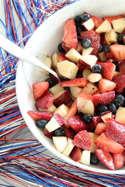 This pairs especially well with salads that feature if adding vegetables to your fruit salad sounds a bit too adventurous, just redefine your idea of fruit. Patriotic Fruit Salad Recipe for the 4th of July and ...