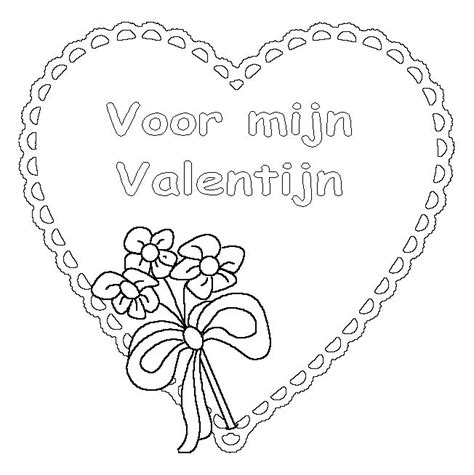 Kleurplaat hart/ valentijn/ moederdag