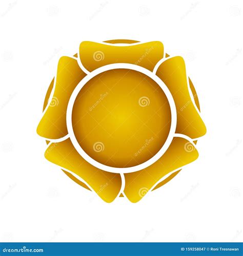 Golden Rafflesia Flower Symbol Design Stock Vector Illustration Of