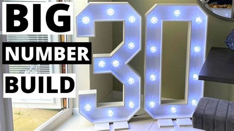 HOW TO MAKE 4FT MARQUEE NUMBERS WITH LED LIGHTS DIY YouTube