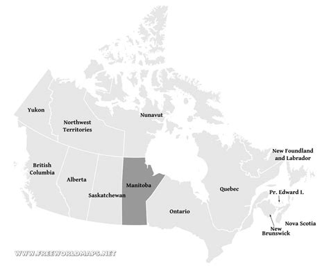 Physical Map Of Manitoba