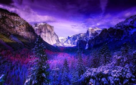 Download Wallpapers Yosemite Valley Winter Mountain Landscape