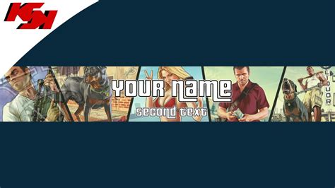 Free Gta V Banner Template Free Download Psd Youtube