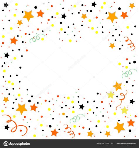Colorful Celebration Frame Background With Confetti — Stock Vector