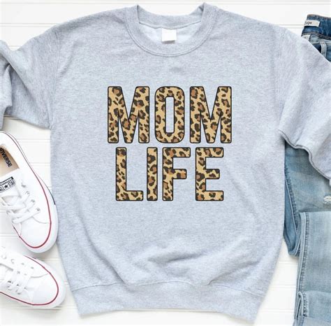 Womens Graphic Sweatshirts Mom Life Sweatshirt Etsy Uk