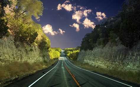 Nature Trees Autumn Roads Wallpaper 2560x1600 9650 Wallpaperup