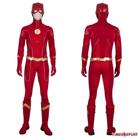 Unisex Specialty The Flash Season 6 Barry Allen Battle Suit Cosplay Costume Full Suit Custom Made