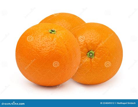 Whole Orange Fruit Set Isolated On The White Background Cut Out Stock