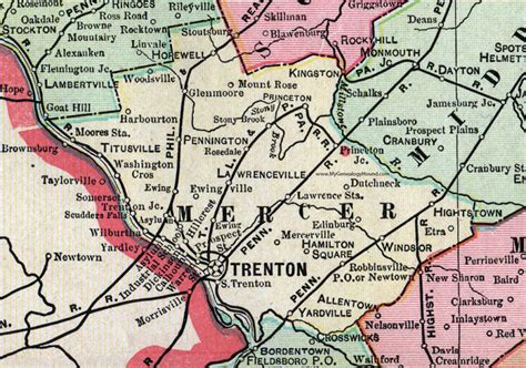 5159 old airport road, hazle township, pennsylvania, 18202. Mercer County, New Jersey, 1905, Map, Cram, Trenton ...