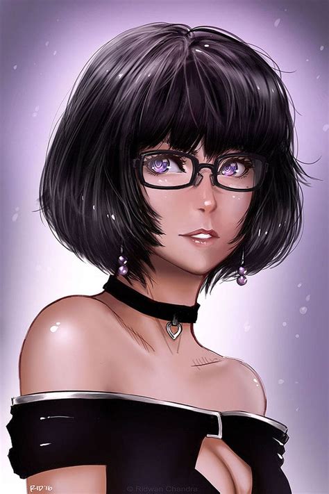 Violet Wearing Glasses Simple Character Painting Hope You Like Photoshop Cool Anime Girl