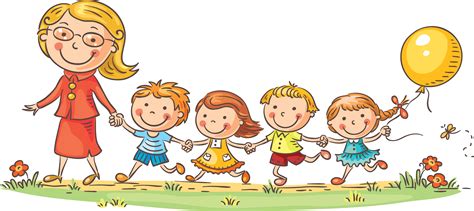 Child Teacher Cartoon Kindergarten Kindergarten Kids Png 5906x2630