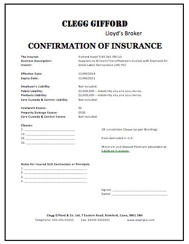 Therefore, a certificate of insurance can be a medium between both parties and can help to continue business deal. Insurance Liability Certificate Template - Microsoft Word Templates