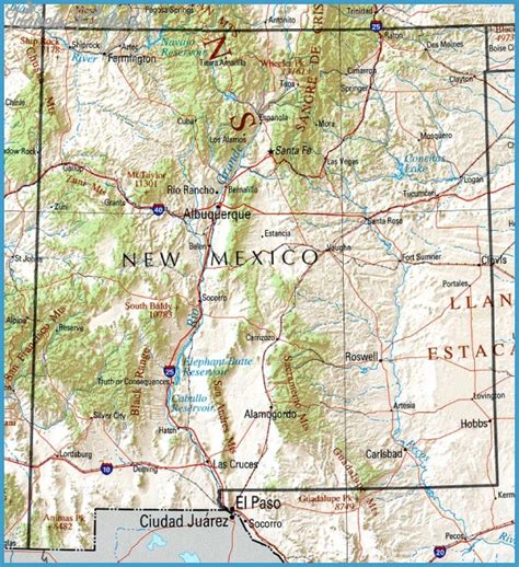 New Mexico Map Travelsfinderscom