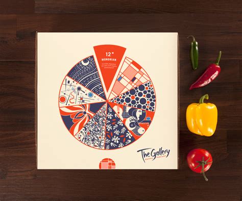 student  gallery signature pizza art  dieline packaging branding design
