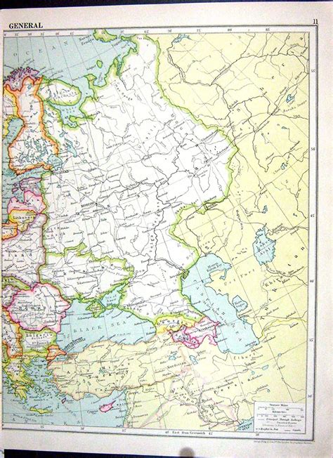 Amazon｜cassellの骨董品の地図1920年のルーマニアブルガリアロシア歴史的ヨーロッパ｜アートワーク・ポスター オンライン通販