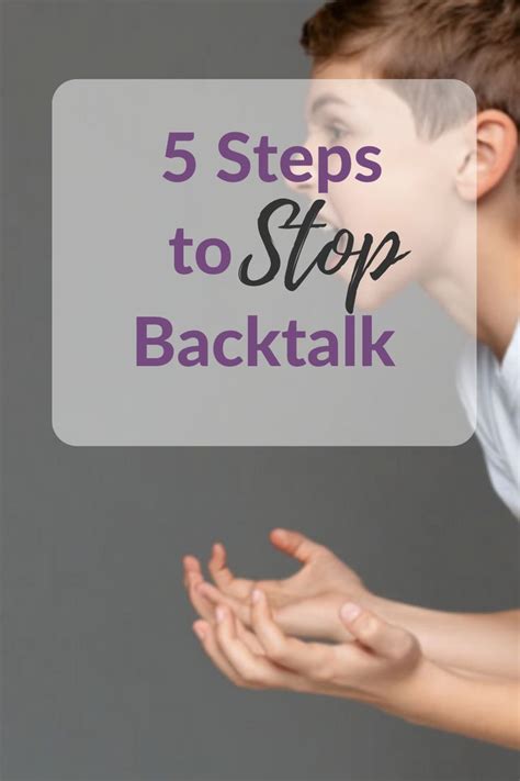 5 Steps to stop Backtalk in 2020 | Positive parenting ...