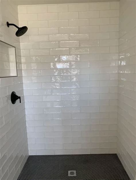 Santa Monica White 4x12 Ceramic Wall Tile White Subway Tile Bathroom