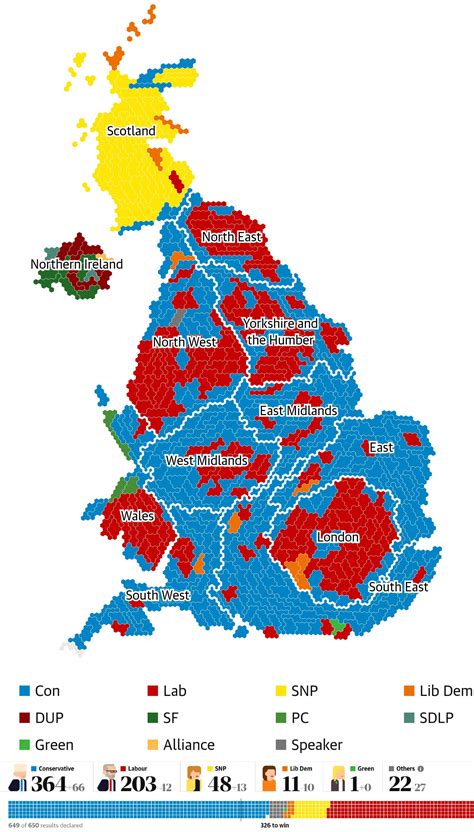 2019 Uk General Election Results With Each Constituency Being