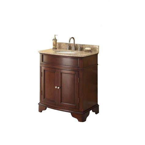 Including the vanity and assorted top, these sets offer the perfect balance between style and functionality. 31 in. W x 35 in. H x 20 in. D Vanity in Cherry with ...