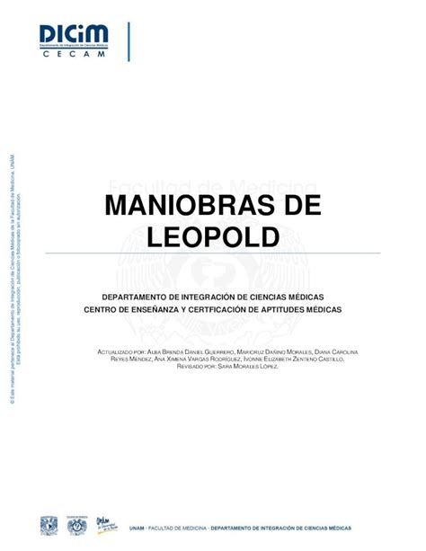 Pdf Maniobras De Leopold Paginas Facmed Unam Mxpaginas Facmed Unam